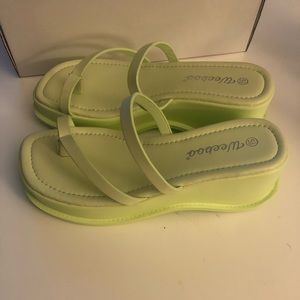 COPY - Brand new lime green chunk sandal